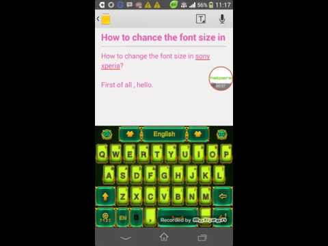 How to change the font size in any Sony xperia mobile
