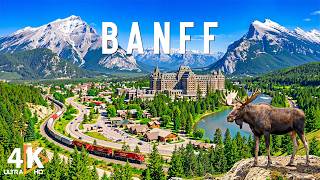 Banff National Park 4K 🇨🇦 Canadian Rockies, Blue Lakes & Scenic Nature