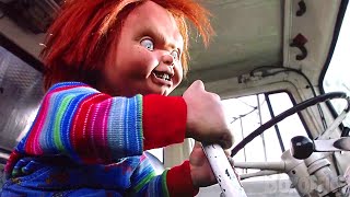 Chucky traps a man in a trash compactor! | Child's Play 3 | CLIP