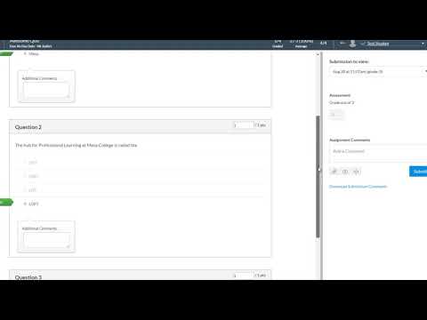 Canvas View Quiz Submissions