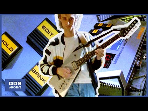 1985: MARK WOOD on the Roland GR-700 GUITAR SYNTH | Micro Live | Classic BBC Music | BBC Archive