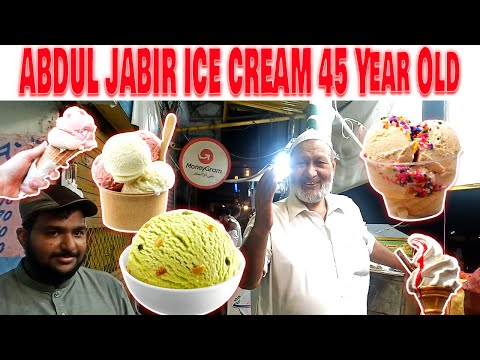 ABDUL JABIR ICE CREAM | Famous ICE CREAM 45 Year Old | Food Review | D-Ground Faisalabad