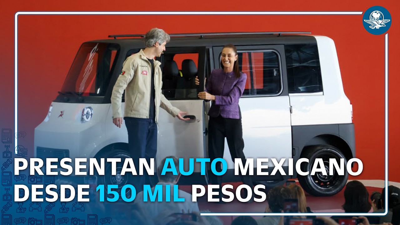 Sheinbaum presenta Olinia 1, el primer minivehículo eléctrico hecho en México