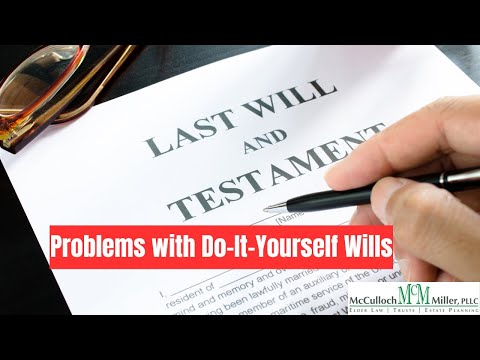 Problem with Do-it-Yourself Online Wills |Attorney David Miller Answers Common Questions About Wills
