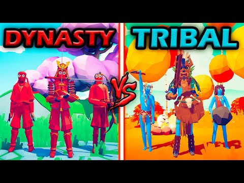 WARRIORS OF DYNASTY vs WILD TRIBAL TEAM - Totally Accurate Battle Simulator | TABS