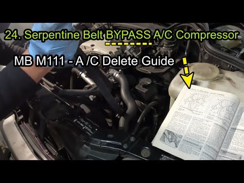 24. MB M111 Serpentine Belt BYPASS A/C Compressor - A/C Pulley Delete Guide