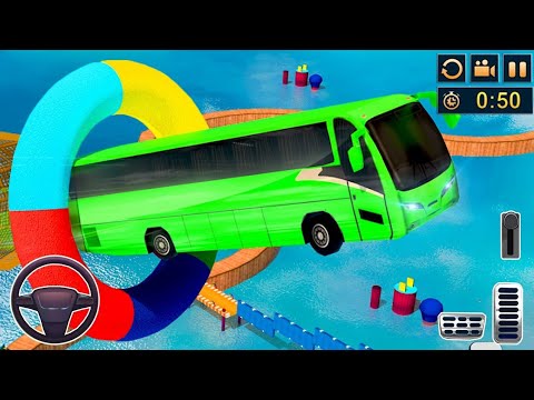 Impossible Master Bus Driving Simulator - Bus Stunts Offroad Mega Ramp Racing Android Gameplay