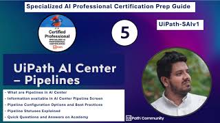 Specialized AI Professional Certification Prep | Ep5 | AI Center Pipelines | @LahiruFernando