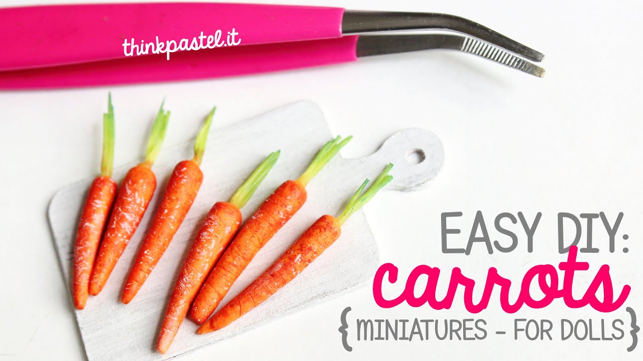 Easy DIY: Miniature Carrots w/Polymer Clay