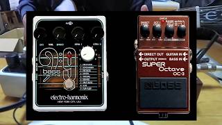 Video thumbnail for Split Bass Comparison BOSS OC-3 VS  ELECTRO-HARMONIX BASS9 by yoneG