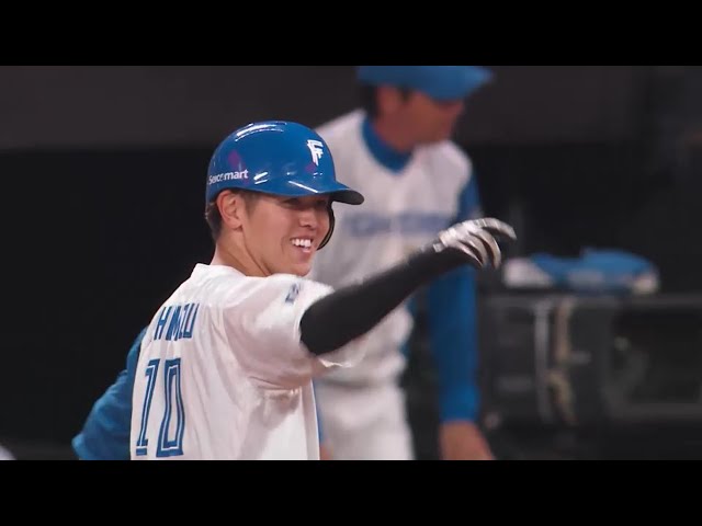 【4回裏】見事な流し打ち!! ファイターズ・清水優心 昇格即タイムリーで期待に応える!!  2023年9月26日 北海道日本ハムファイターズ 対 千葉ロッテマリーンズ