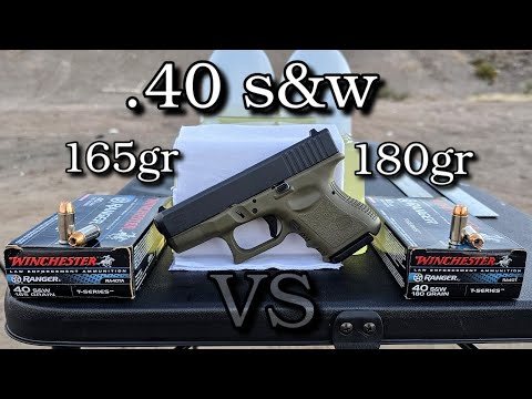 .40 s&w Ammo Test Winchester Ranger T-series (165gr VS 180gr) In Ballistics Gel