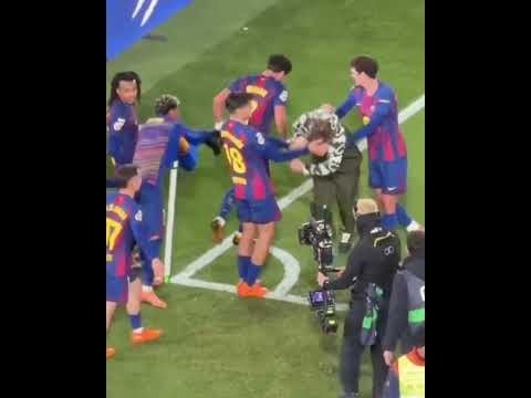 crazy celebration Barcelona win vs athletic madrid  cassado 🤣اللاعبين فرموا كاسادو برشلونة