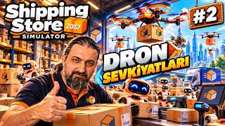 Dron Sevkiyatları Başladı 🤖📦 | Shipping Store Simulator 2037 Türkçe #2