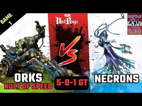 Kult of Speed Orks vs Necrons Game 1 GT! | Competitive | Warhammer 40k #40k