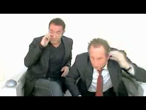 Benoit Poelvoorde et Jean Dujardin. Scène d'engeulade.