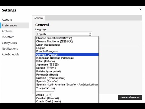Hootsuite Tutorial #2 [Deutsch] [HD] - Spracheinstellung nach "Deutsch" umstellen