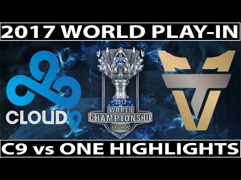 C9 vs ONE Highlights Worlds 2017 Play In | Cloud9 vs Team One Esports