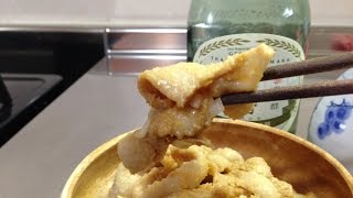 preview picture of video '【料理動画】キャンプ用品を使って鶏皮の葱味噌和え作ってみた'