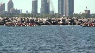 preview picture of video 'GWN Dragon Boat Challenge 2014   Race 69 CIBC Aventura Aces, Motor City Dragons'