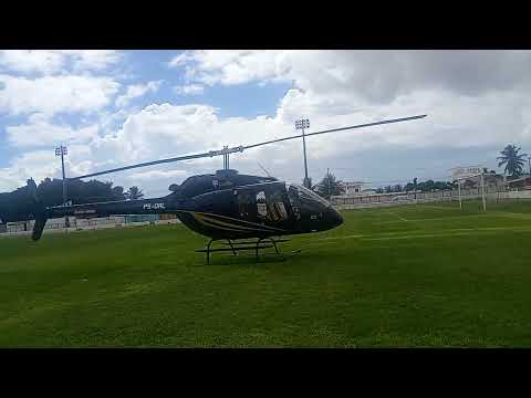 Mostrando o Helicóptero Da DelRio pela Decolagem de Trairi CE (Bell 505 Jet Ranger X) 🚁