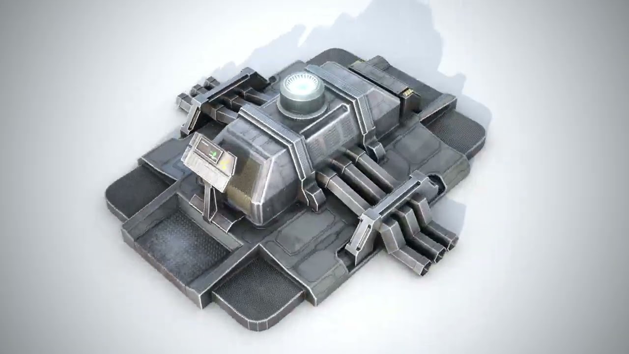 Sci-fi stylized pump station 3D Model