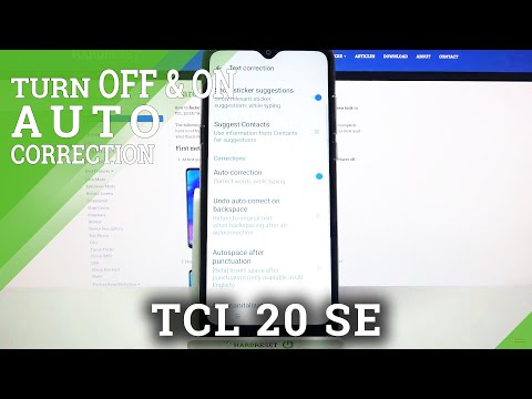 Activate Auto-Correction - TCL 20 SE & Correction Text Feature Disabling