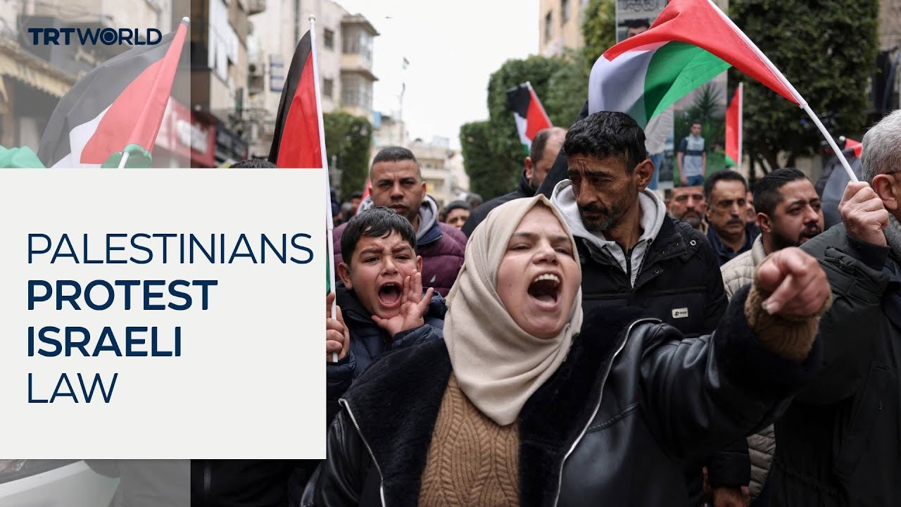 Palestinians protest Israel’s prisoner execution law