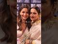 Rekha And Alia Bhatt Pose For A Lovely Picture Symbolizing The Old And New Generations Shorts