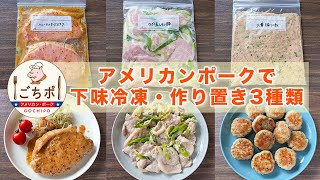  - 【アメリカンポークロースかたまり肉で作り置き】 簡単・節約！下味冷凍・作り置きレシピ３種【kattyanneru】