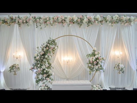Diy - How to make Long Floral Backdrop DIY - Beautiful Floral Arch Backdrop