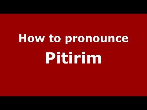 How to pronounce Pitirim (Russian/Russia) - PronounceNames.com