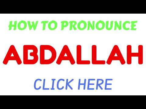 How To Pronounce Abdallah | how to say Abdallah correctly | correct pronunciation of Abdallah