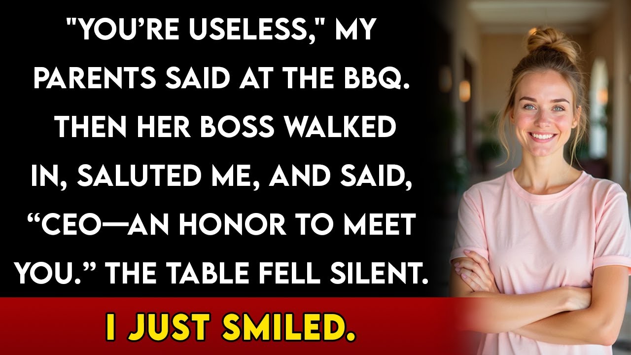 My Parents Called Me "Useless" At Our Family BBQ—Until Her Boss Saluted and Said “CEO”