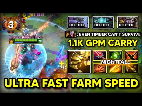 ULTRA FAST FARM SPEED by Nightfall Alchemist 1.1K GPM Even Timbersaw Can't Survive | 7.37e DOTA 2