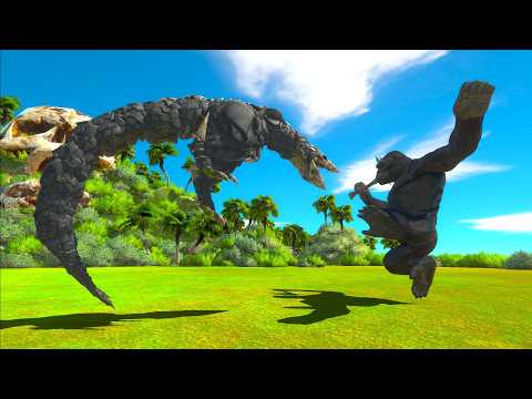 Skullcrawler vs kaiju and robot animal revolt battle simulator