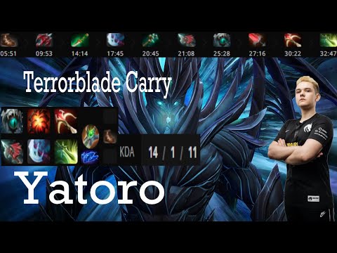Yatoro Terrorblade Carry vs Miracle (Pangolier) Dota 2 Full Gameplay Patch 7.31b player perspective.