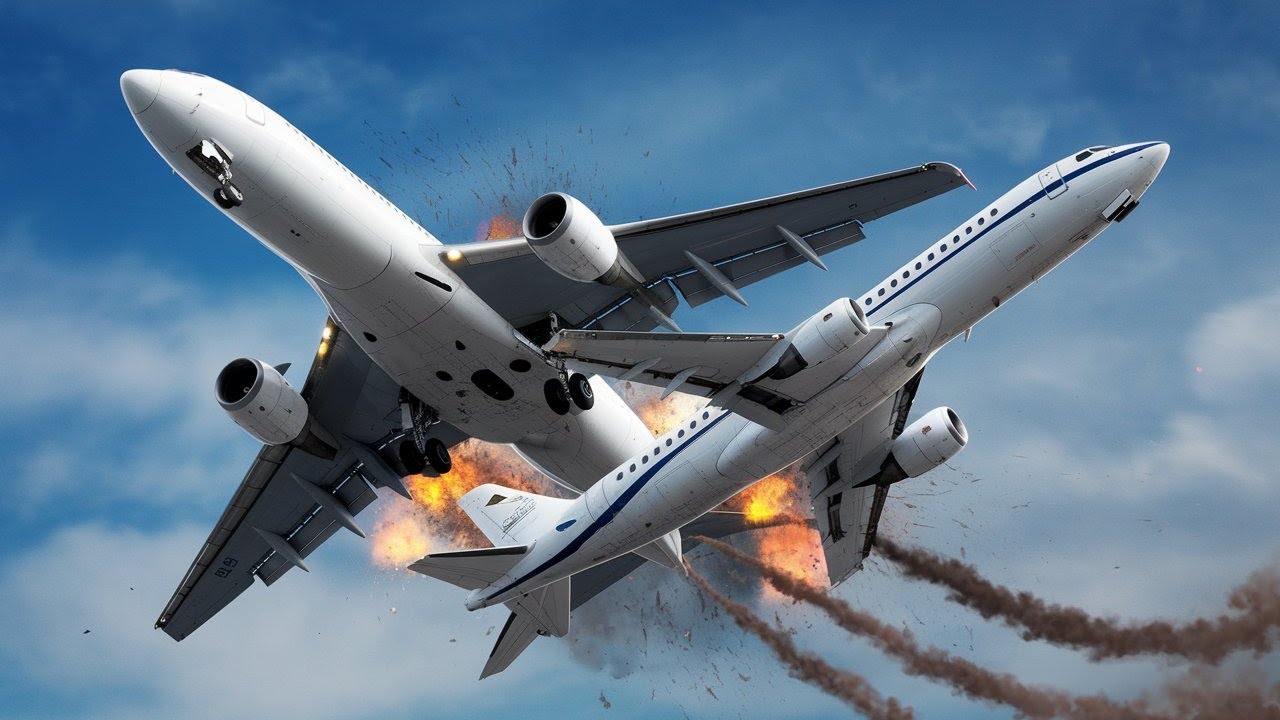 2 Aviões Que Colidiram em Pleno Voo