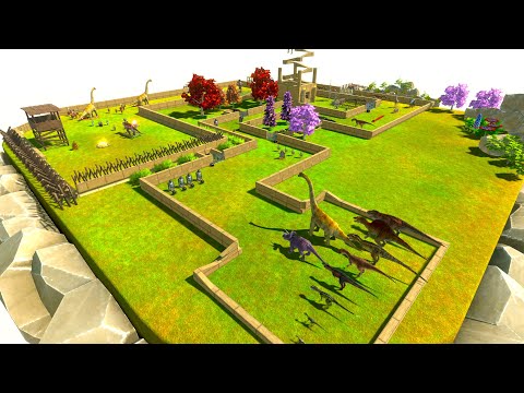 DINOSAURS SAVE THEM FROM THE ENEMY'S LAIR - Animal Revolt Battle Simulator