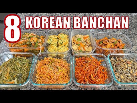 Eight Korean Side Dishes (Banchan)