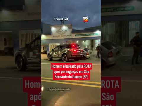 Homem é baleado pela ROTA após perseguição em São Bernardo do Campo (SP)