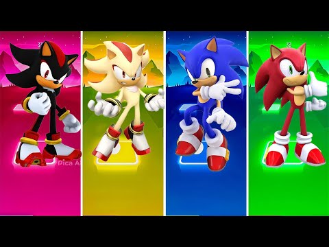 Sonic The Hedgehog 🔴 Knuckles 🔴 Shadow 🔴 Amy Rose || Tiles Hop EDM Rush! | Coffin Dance | Hopverse