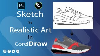 Sketch To Realistic Art in CorelDraw I Graphic Design tutorials