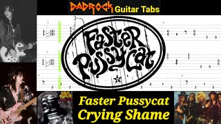Crying Shame - Faster Pussycat - Guitar + Bass TABS Lesson