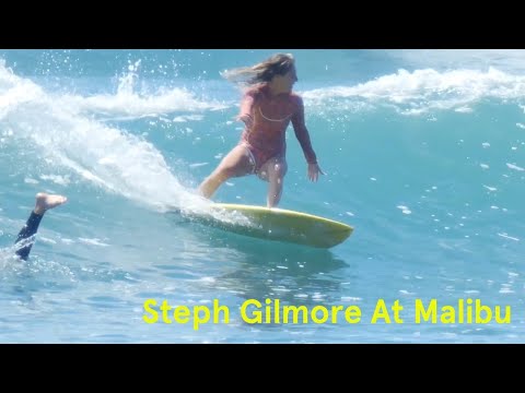 Steph Gilmore Cruises Through Malibu On A Fish | Full Moon Surf Club