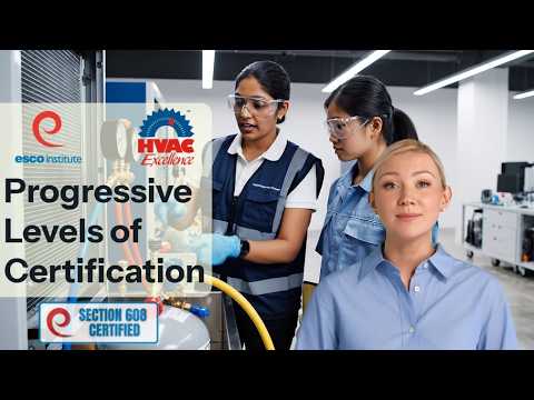 This video explains the progressive path of HVACR certifications offered by HVAC Excellence, highlighting how these credentials validate professional expertise and career advancement.