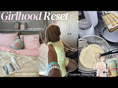 Girlhood Reset ˚˖𓍢ִ໋🧖🏽‍♀️✧🎧˚.🎀༘⋆ | hygiene shopping, room makeover, self care & sweet treats