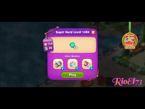 Gardenscapes level 4300 Super hard Gameplay
