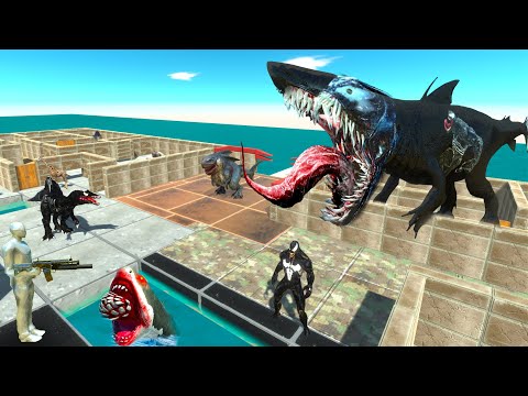 FPS AVATAR FAILED to SAVE HIS GIRL from VENOM KING SHARK in DEADLY MAZE - ARBS