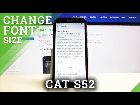 How to Change Font Size in CAT S52 – Font Settings
